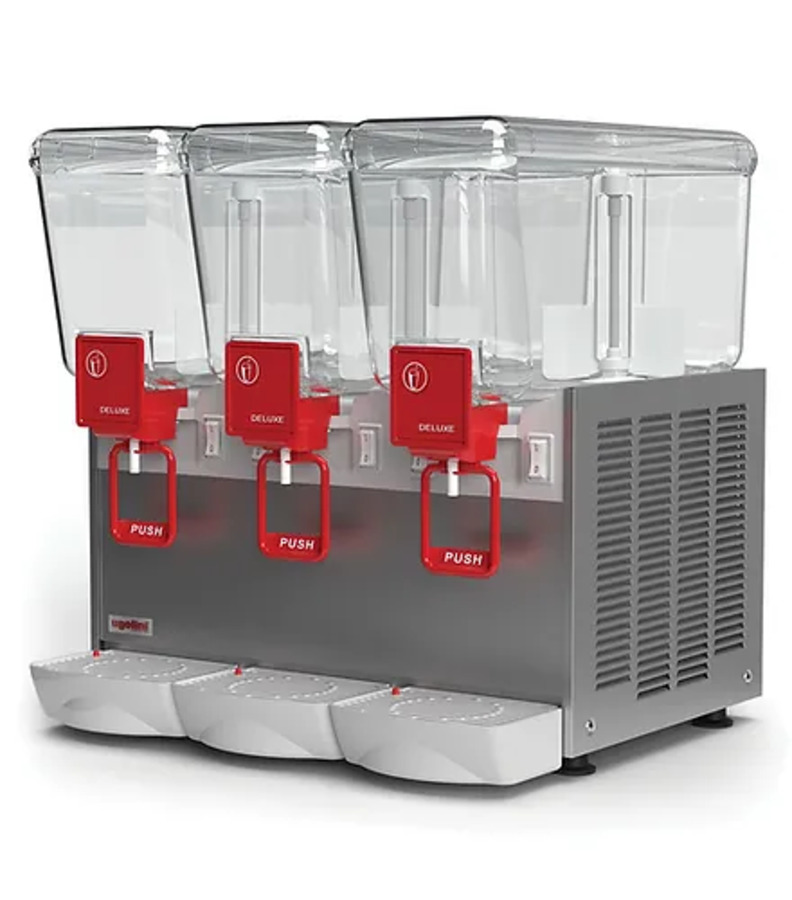 DISPENSADOR DE BEBIDAS  DELUXE 20 LITROS 3 TANQUES INOX UGOLINI